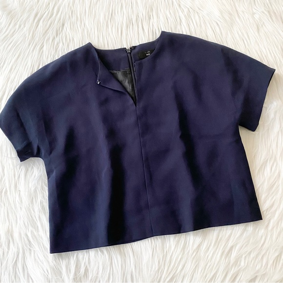 J. Crew Tops - J.Crew 365 Navy Crop Top
